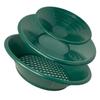 3Pcs Gold Washing Pan Set Plastic Gold Pan Hand Operated Gold Mining Tools Green Gold Pan for Prospecting Panning Mining