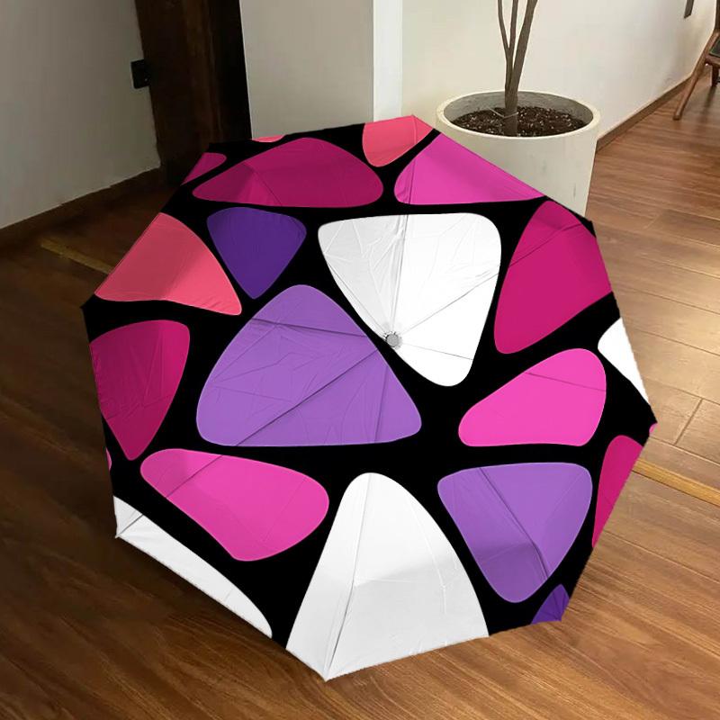 1pc Abstract Pattern Automatic Open/Close Umbrella, Formal Events - Ideal Gift for Family or Friends, Outdoor Accessory yy251211188