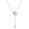 Diamond Shell Butterfly Necklace with Tassel Zircon Female Light Luxury and Small Crowd Design Feeling Super Immortal