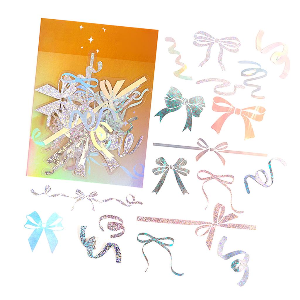 45 шт. Наклейки-бантики для скрапбукинга, симпатичные, с сильной адгезией, наклейки для планировщика из ПЭТ, наклейка для фотодневника