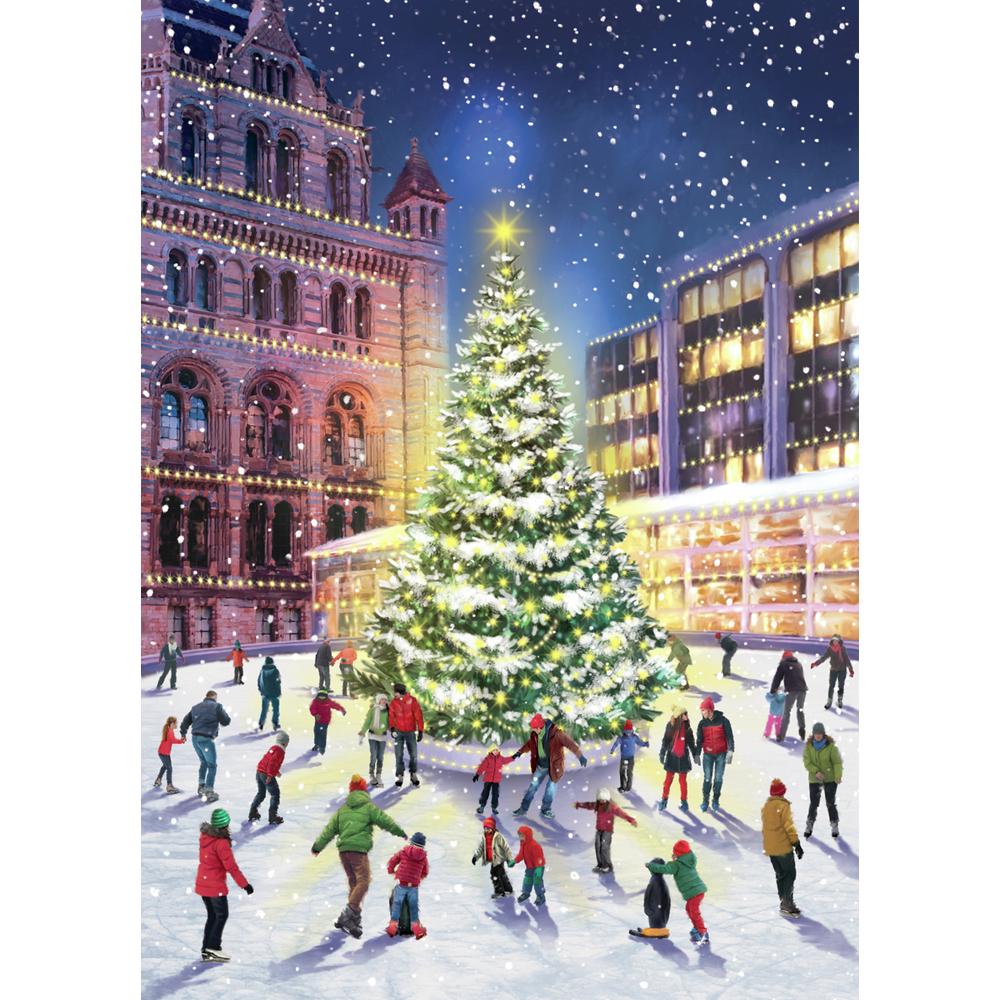 DIY Алмазная картина "Санта-Клаус" Полный круг Город Рождественский Алмаз Полный набор Вышивка 5D Вышивка крестиком Украшение дома