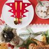 Christmas Tree Knife and Fork Clips Holiday Felt Cloth Cutlery Set Classic Christmas Tree Bags Xmas Decorations Table Layout