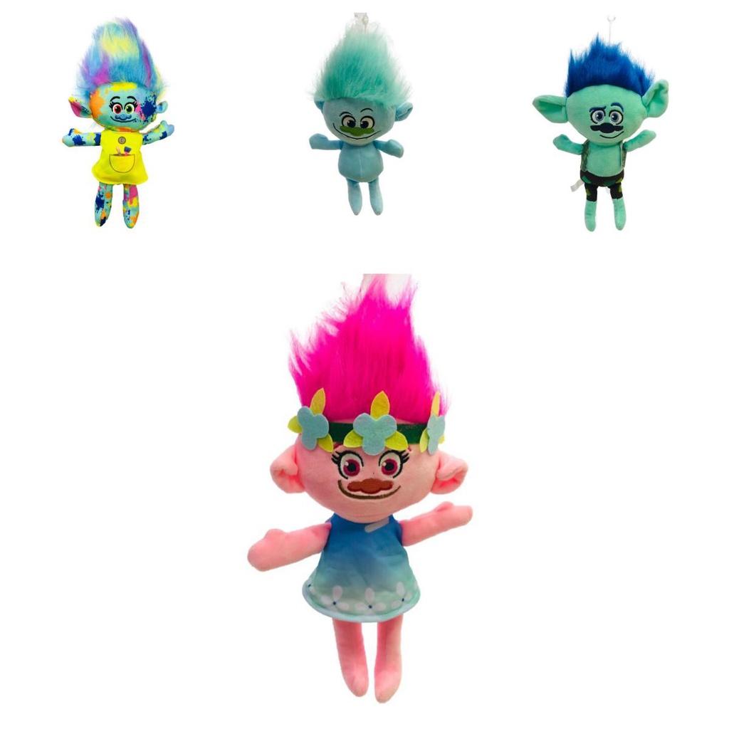 Плюшевая кукла Dreamworks Movie Trolls World Tour Poppy Branch Barb, мягкая игрушка, идеально подходит для детей