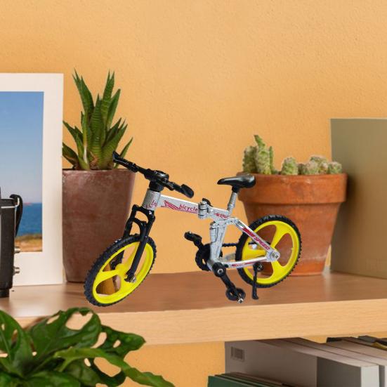 Складная модель горного велосипеда с вращающимися колесами, мини-велосипед с пальцами, развивающая игрушка, украшение для рабочего стола, подарок для маленьких мальчиков и девочек