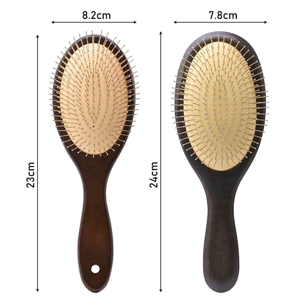 Деревянная щетка для волос Массажная головка Щетка для волос Подушка безопасности для кожи головы Щетка для волос Новая стальная щетка для волос