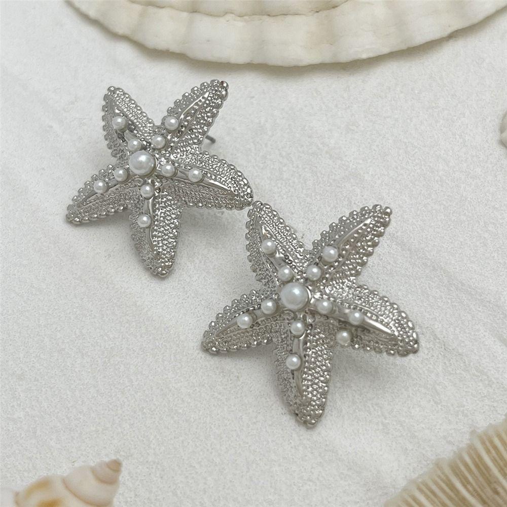 Summer Beach Ear Studs Simulated Starfish Small Star Earring Trendy Earrings for Women  for Women