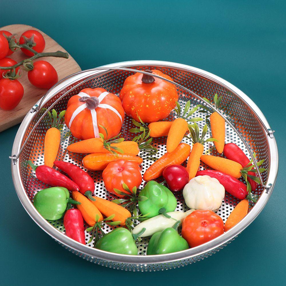 Съемная ручка Пароварка из нержавеющей стали Защита от ожогов Поддон для приготовления на пару Корзина для слива Морепродукты