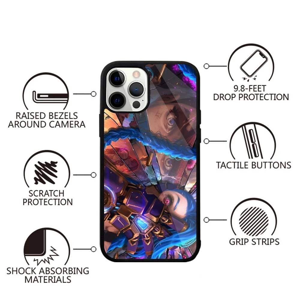J-Jinx Arcane L-LOL Phone Case For iPhone 16,15,14,13,12,11,Plus,Pro,Max,Mini Magsafe Magnetic Wireless Charging