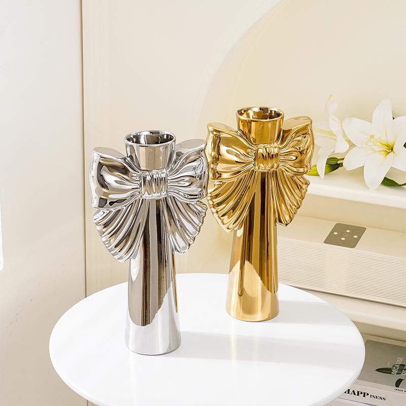 Современная минималистичная керамическая ваза-бант 28 см, Идеальное украшение для офиса и гостиной, Идеально подходит для гидропонных растений и домашнего декора