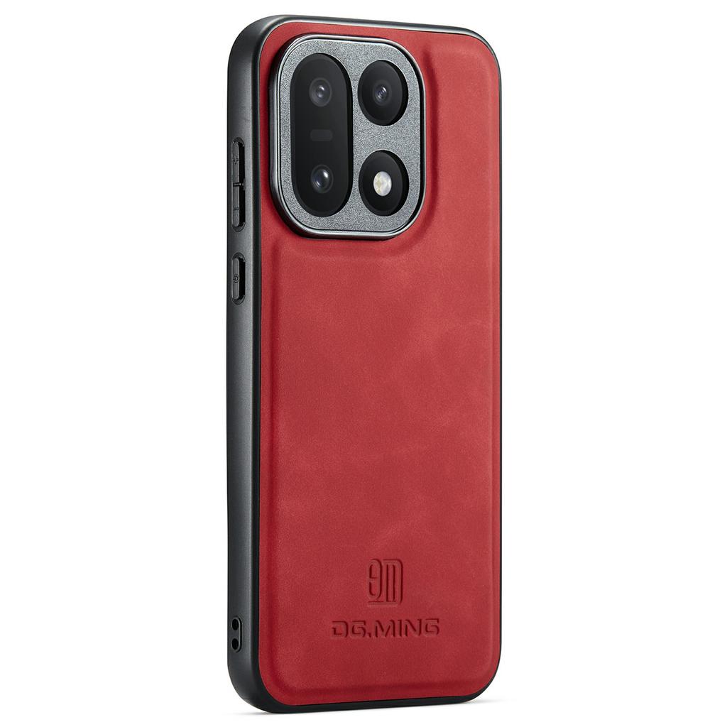 DG.MING For OnePlus 15 5G Case PU Leather Covered PC + TPU Hybrid Phone Shell