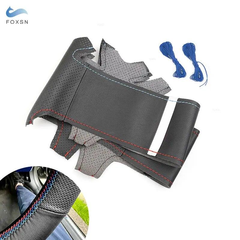 For BMW M Sport F30 F31 F34 F45 F46 F22 F23 M235i M240i X1 F48 X2 F39 Perforated Leather Steering Wheel Cover Trim Protective