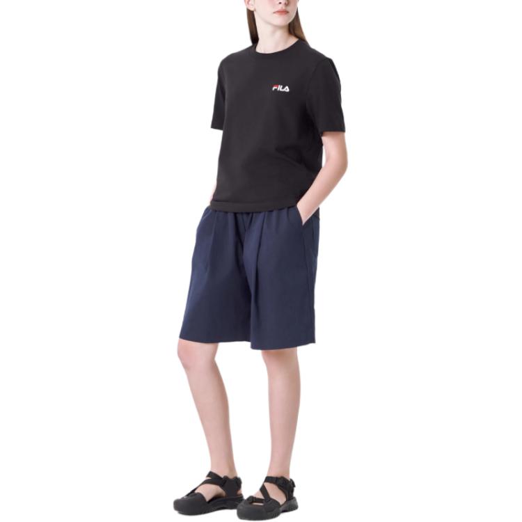 Fila Футболка Корейский Стиль Унисекс Черная FS2RSG2112X-BLK