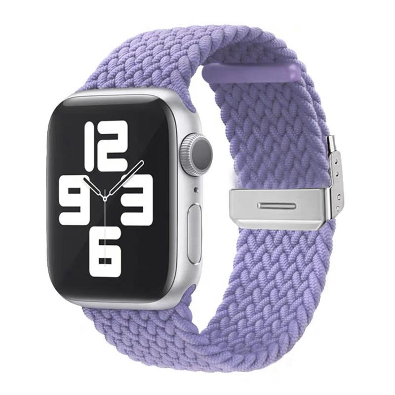 Nylon Fabric Band for Apple Watch Series 8 7 6 SE 5 4 3 38 40mm 42mm 44mm 41MM 45MM 49 Ultra Braided Solo Loop Strap for Iwatch