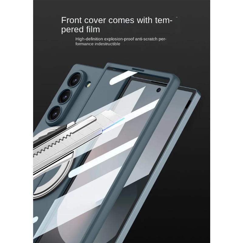 Магнитный чехол для телефона Galaxy Z Fold6 с беспроводной зарядкой для Samsung Galaxy Z Fold 6 Fold 6 5G, вращающийся кронштейн, защитный чехол, держатель-подставка