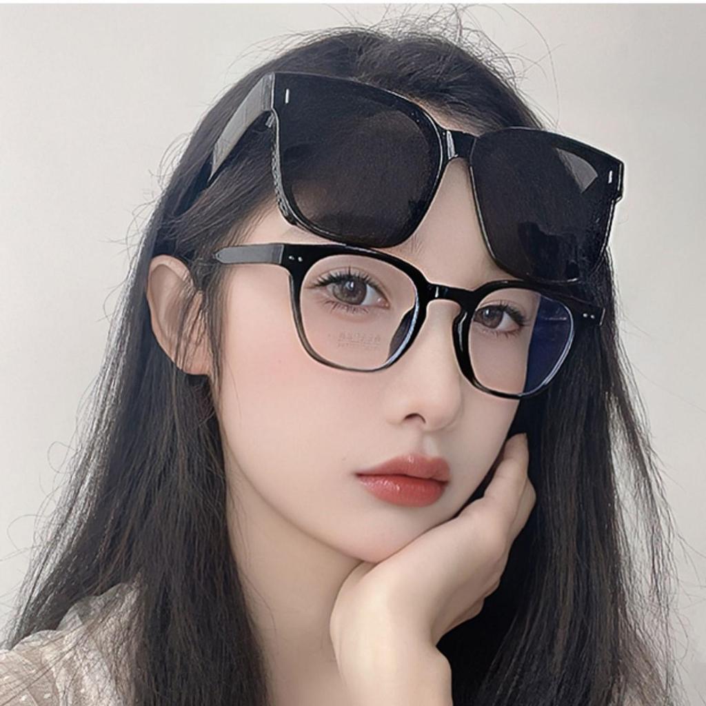 Комплект поляризованных солнцезащитных очков-клипс унисекс - модная защита от ультрафиолета для близорукости и вождения