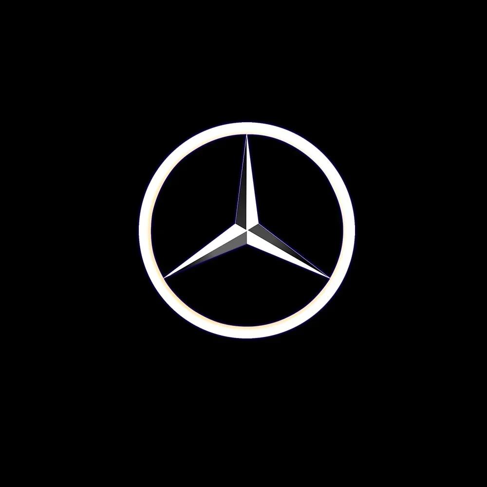 C200 E200 For Mercedes Benz 2X Car Door Sign Welcome Light LED Projection Light For Mercedes Benz AMG GLC GLA GLE GLS GL W204 W