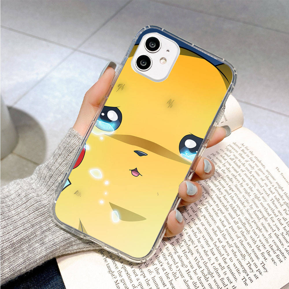 Прозрачный чехол PK10 Pikachu Pokémon для Samsung A04 A14 A23 M33 M53 Realme 10 9 C35 C55 VIVO Y02 Y12 Infinix Hot 30 Note 11 Tecno Spark 8P Pro