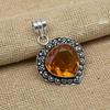 Уникальный медовый топаз, драгоценный камень ручной работы, подвеска из стерлингового серебра 925 пробы, антикварный подарок, ювелирные изделия