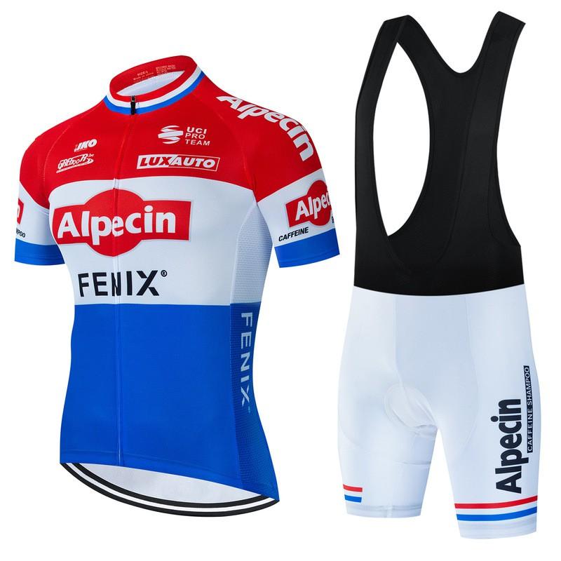 Alpecin Pro Cycling Jersey Men Short Sleeve Breathable Quick Dry Performance Bike Shirt