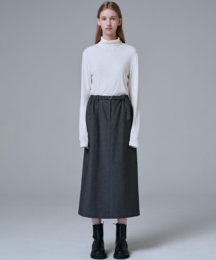 Marop 3107 Stretch H-Line Skirt (Dark Gray)