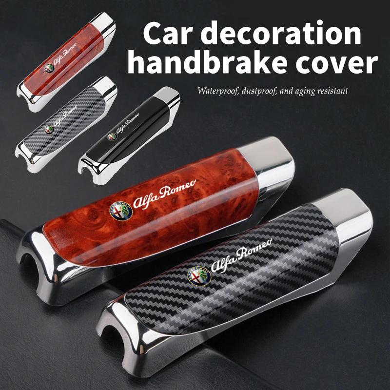 LMET5 ABS Car Interior Handbrake Grip Protector Cover For Alfa Romeo giulia stelvio giulietta 159 147156 166 Accessories key Cover