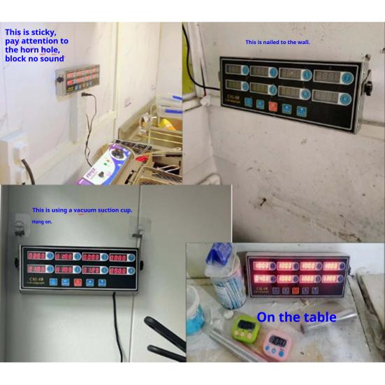 Кухонный таймер Корпус из нержавеющей стали Цифровой таймер обратного отсчета с 8-канальным светодиодным дисплеем Профессиональный таймер-калькулятор