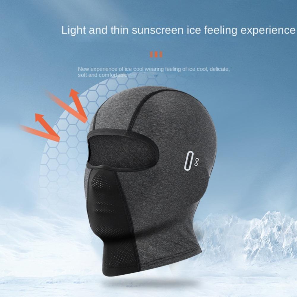Face Hood Full Face Cap Sun Protection Cooling Neck Ice Silk Headgear Helmet Liner Hats Men Women
