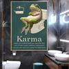 Забавная лягушка, туалетная бумага, цитата, карма, настенное искусство, холст, живопись, постеры и принты, настенные HD картинки для декора ванной комнаты, туалета