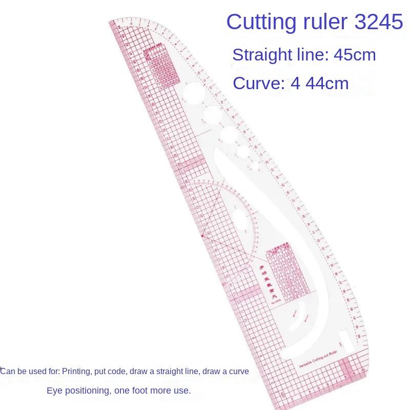 Печать пластин Установка измерительной линейки Масштаб подшвейной формы Изготовление пластин Криволинейный резак Швейный инструмент Многофункциональный линейный инструмент для изготовления пластин