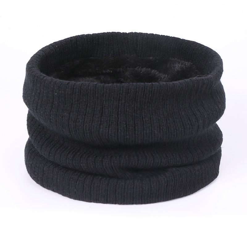 Комплект из мужского и женского трикотажного пуловера и шапки: Осенне-зимняя теплая шапка с бархатной подкладкой, шарф, перчатки