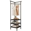 Multi-layer Coat Rack Floor Hanger Vertical Simple Vertical Clothes Hanger Corner Bedside Table Clothes Storage Cabinet Family