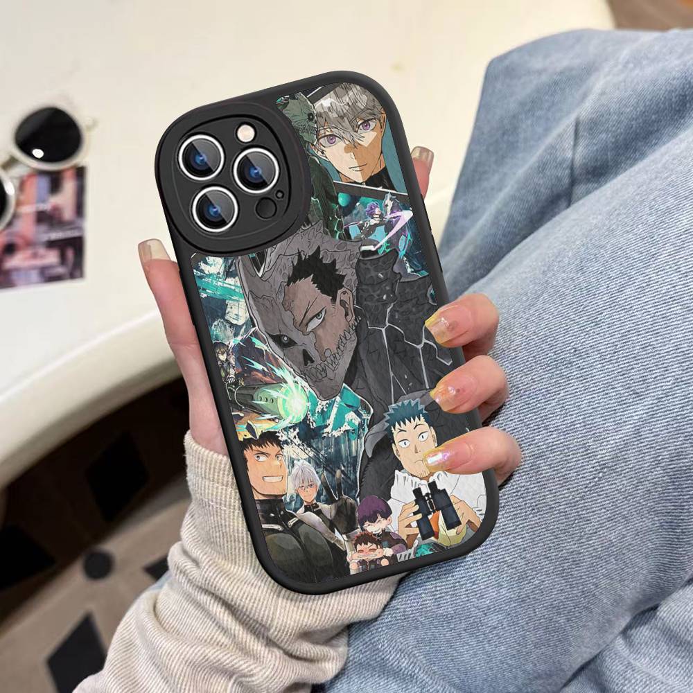 Классический аниме K-kaiju No8 Кожаный чехол для телефона для iPhone 16 15 14 13 12 11 Pro Max Plus Ударопрочный чехол