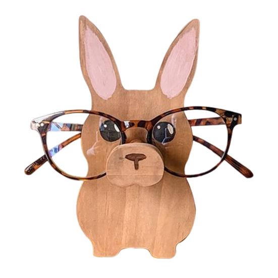 Деревянный держатель для очков в форме тигра, кролика, пингвина, быка, органайзер для очков, подставка для очков, домашний декор