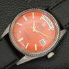 Б/У АВТОМАТИЧЕСКИЕ МУЖСКИЕ ЧАСЫ RICOH R31 JAPAN DAY&DATE ОРАНЖЕВОГО ЦВЕТА С ЦИФЕРБЛАТОМ a433096-2 R114-a433096