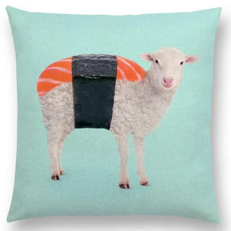 Розовая мечта красочная фантазия сексуальный декор диван наволочка кит фламинго кошка гамбургер пончик наволочка