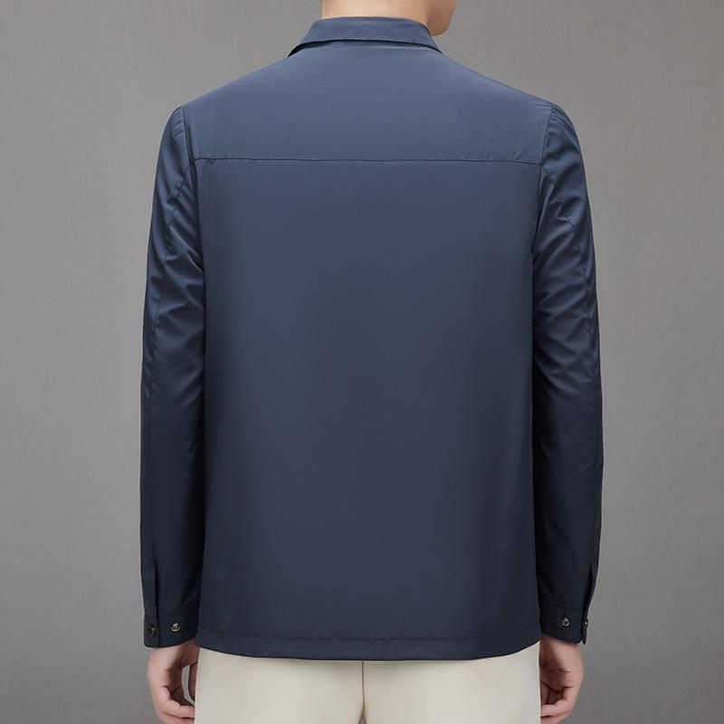 Весна и осень Легкая роскошная рубашка в стиле рабочей куртки Повседневная универсальная модная куртка Мужская куртка