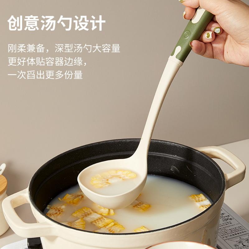 Набор из 3 предметов из пищевого силикона, клея, лопатки для сковороды с антипригарным покрытием, специальная лопатка для жарки, дуршлаг, ложка для супа, кухонные принадлежности