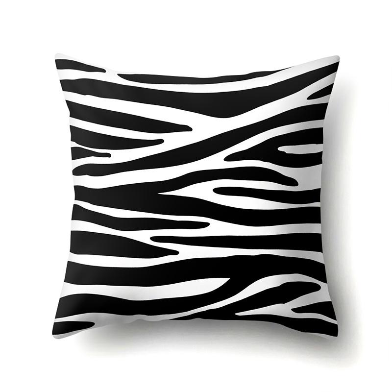 Nordic Leopard Pattern Modern Abstract Polyester Pillowcase Car Decoration Home Printed Waist Rest Pillowcase