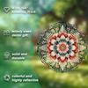 10 Inch Elegant Rotating Wind Chime with 360 Hook Intricate Floral Design Metal Hanging Decor for Garden Lawn Outdoor All Seasons Gift