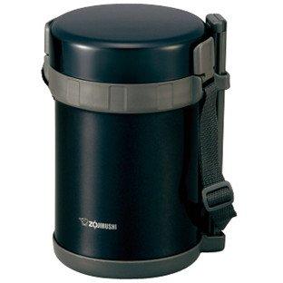 Zojirushi (ZOJIRUSHI) Insulated Stainless Steel Lunch Box, Navy Black, Holds Approximately 3 Cups of Rice (SL-GG18-BD)