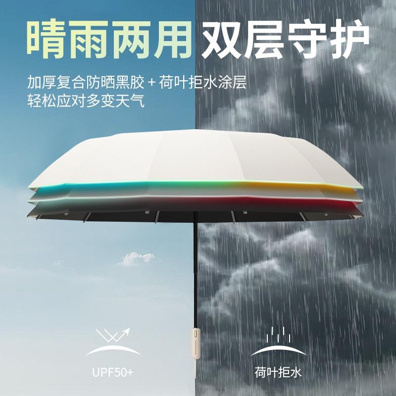 Полностью автоматический складной зонт, утолщенный, дождестойкий, большой солнцезащитный зонт, уличный зонт, солнцезащитный зонт, защита от солнца, женский большой зонт