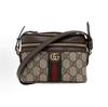 Gucci Мини-сумка через плечо с винтажным логотипом, на молнии, из канваса с отделкой из кожи, для женщин