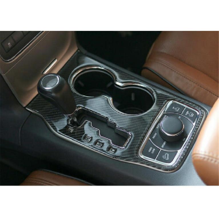 Central Gear Shift Box Cover Trim for Jeep Grand Cherokee 2011-2013 Carbon Fiber