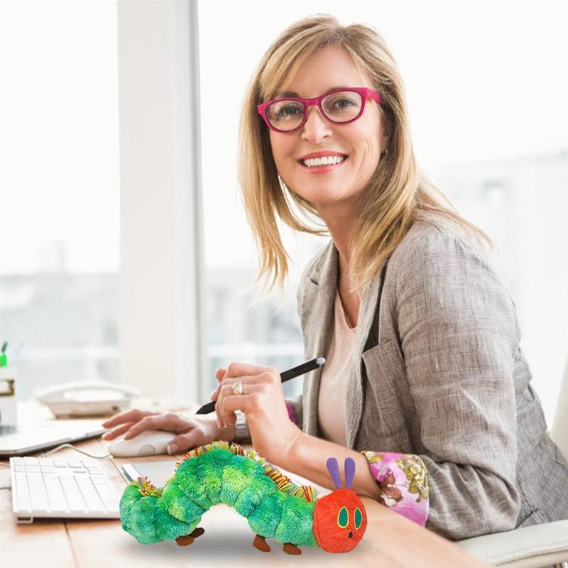 40 см зеленая мягкая хлопковая игрушка-гусеница, плюшевая игрушка, милая очень голодная гусеница, мягкая игрушка, креативный подарок для детей, аксессуары для дома