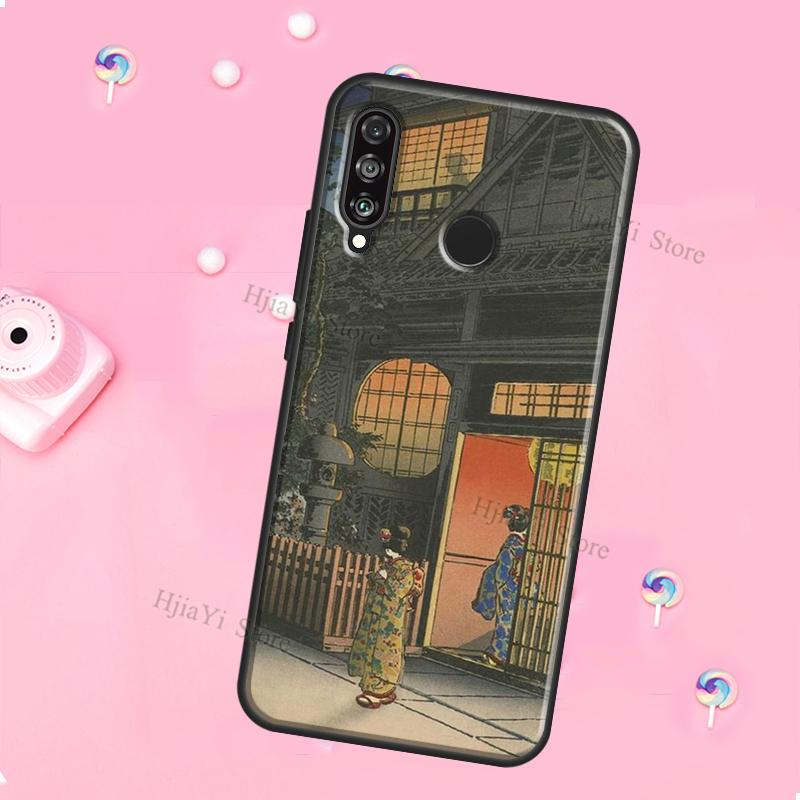 Чехол в японском стиле укиё-э для Huawei Honor Magic 5 Lite X8 X9 X8a X9a 50 70 P20 P30 P40 P50 P60 Pro P Smart 2019