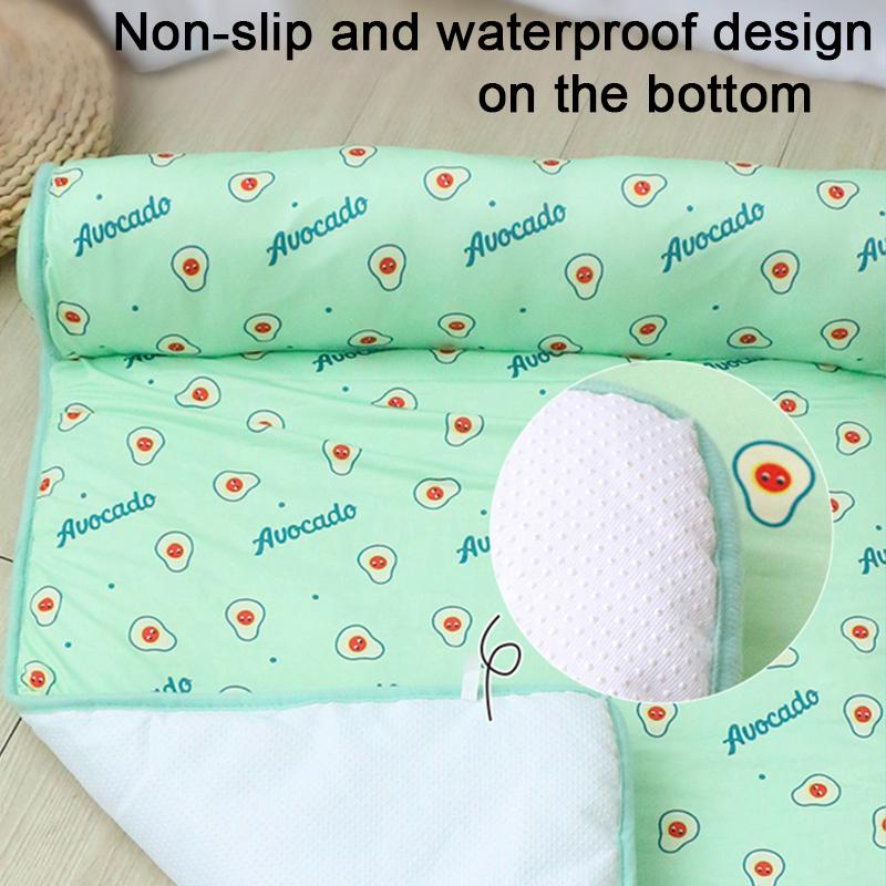 Летний коврик для собак, охлаждающий дышащий лежак для собак, кошек, собак, подушка для сна со льдом, портативная с подушкой, охлаждающий коврик для маленьких собак