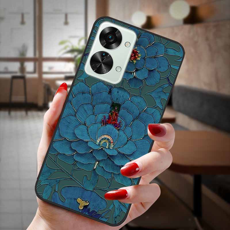 Чехол для OnePlus Nord 2T 5G Чехол 3D Рельефный Мультяшный Мягкий ТПУ Задняя крышка телефона Для One plus Nord 2T 5G Чехлы Корпус Coque Рельефный