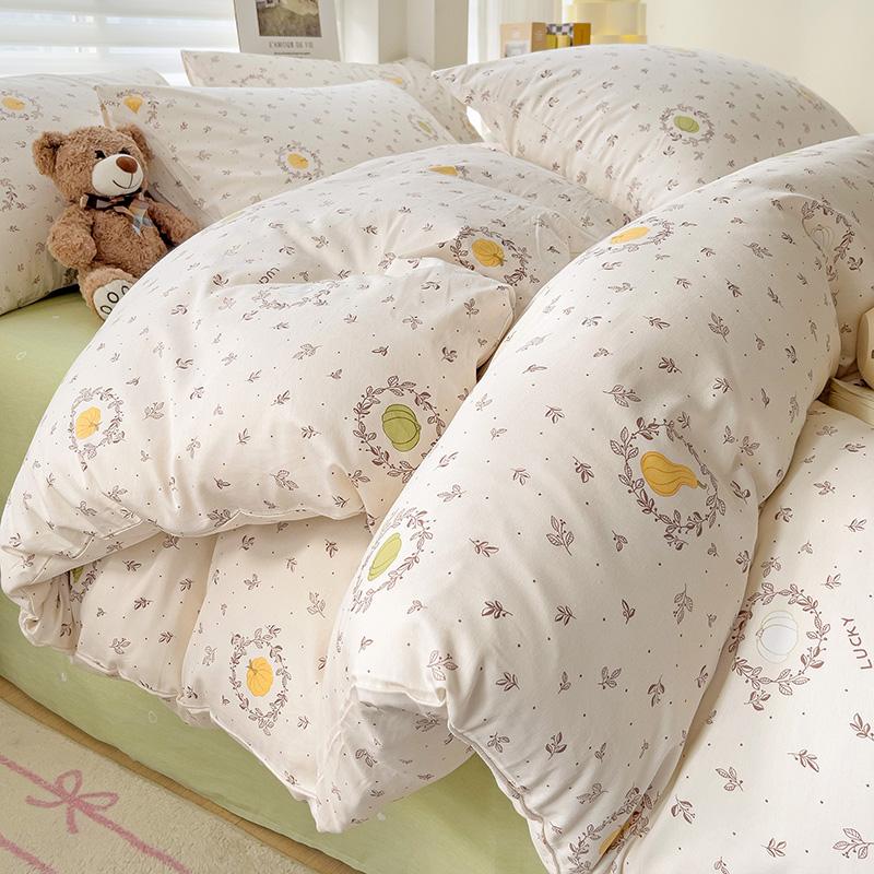 Mei Yun Ge All Cotton French Fragrant Floral Series Four Piece Set