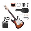Portable 6 String Rock Guitar Musical Instruments Electric Guitar Solid Wood Paulownia Body Maple Neck