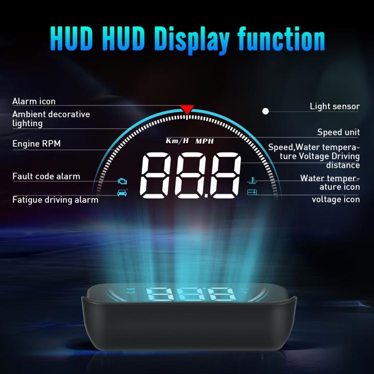 M8 3,5 дюйма Универсальный автомобильный HUD OBD2 На лобовое стекло автомобиля Head Up Display
